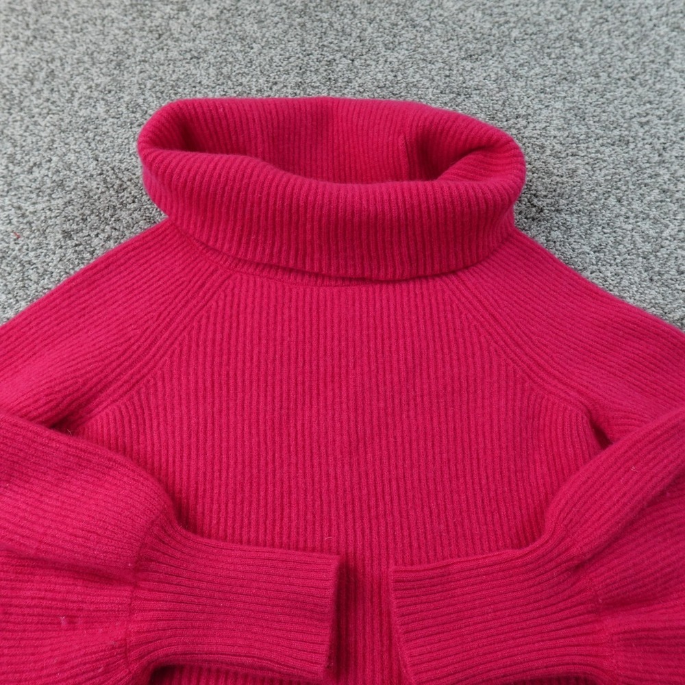 Soft Surroundings Sweater Womens M Pink Cashmere Turtleneck Knit Pullover Top